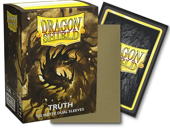 Dragon Shield: Standard Size 100ct Sleeves - Gold Truth (Dual Matte)