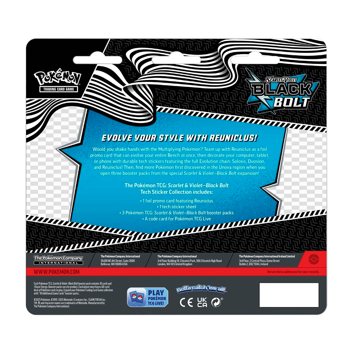Pokemon Black Bolt - Tech Sticker Collection