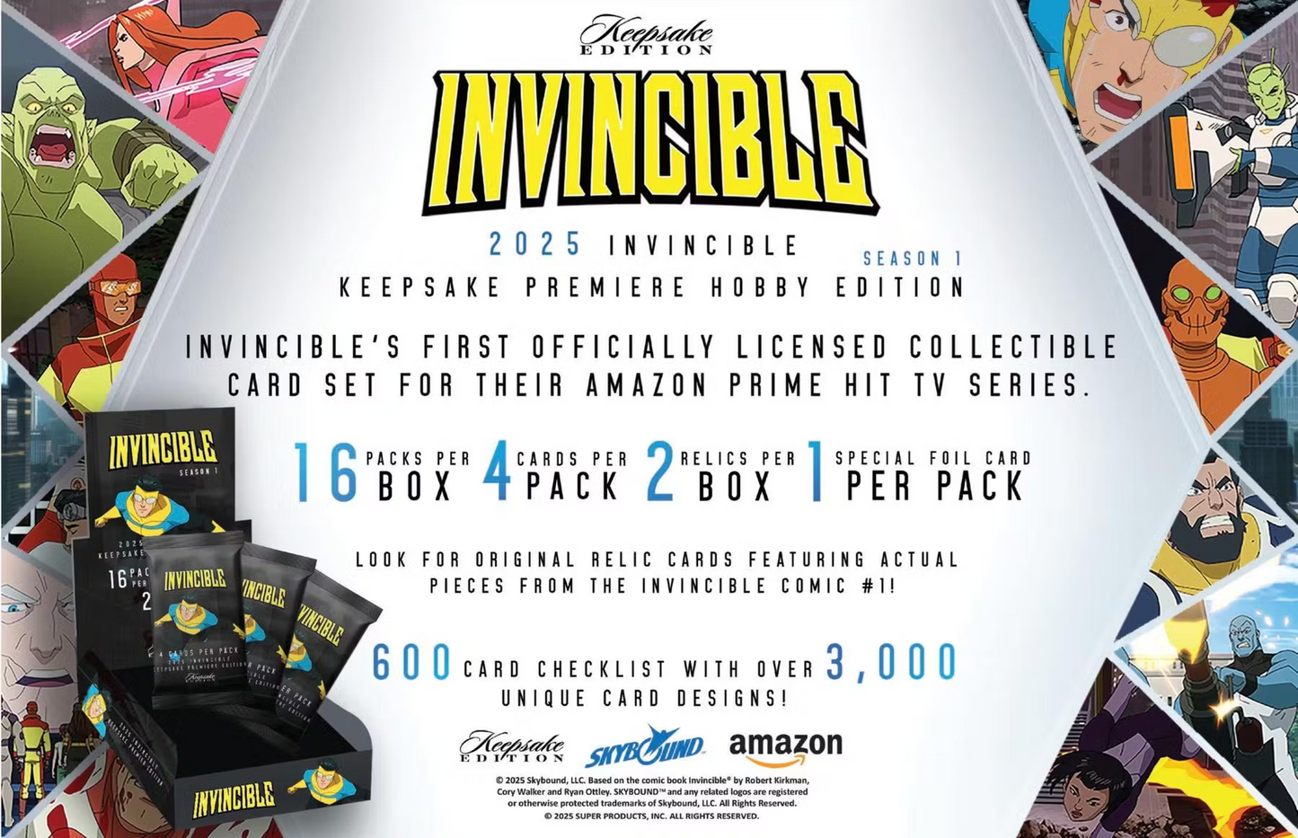 Invincible 2025 Keepsake Premier Edition Season 1 Hobby Box
