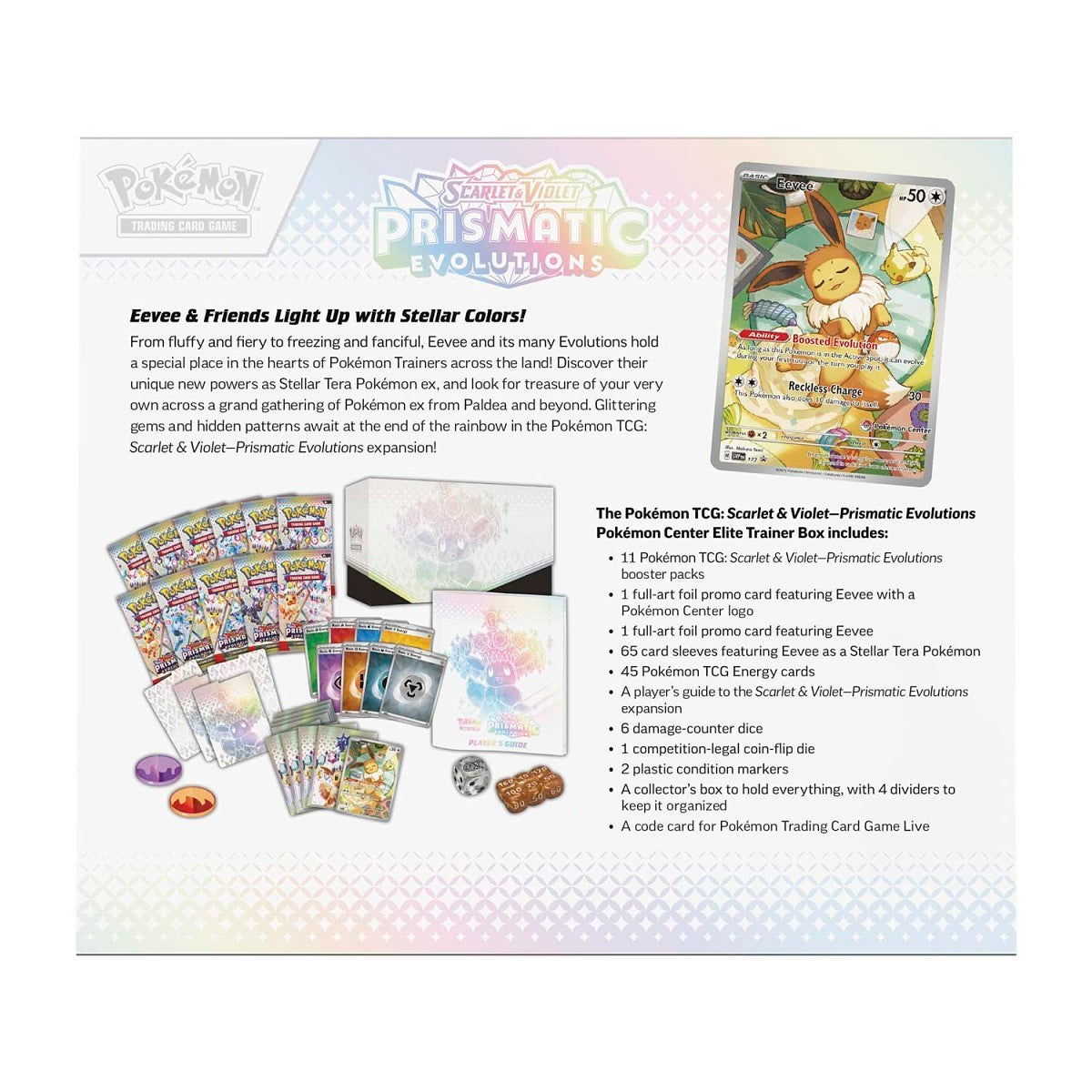 Pokemon Prismatic Evolutions - Pokémon Center Elite Trainer Box
