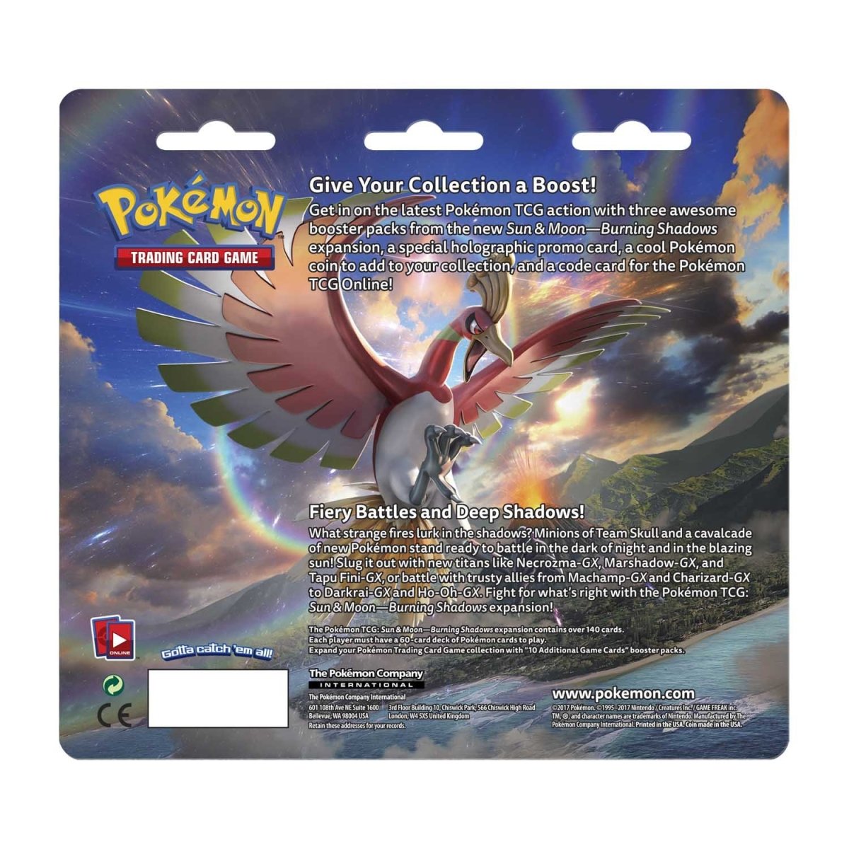 Pokemon Burning Shadows - 3-Pack Blister