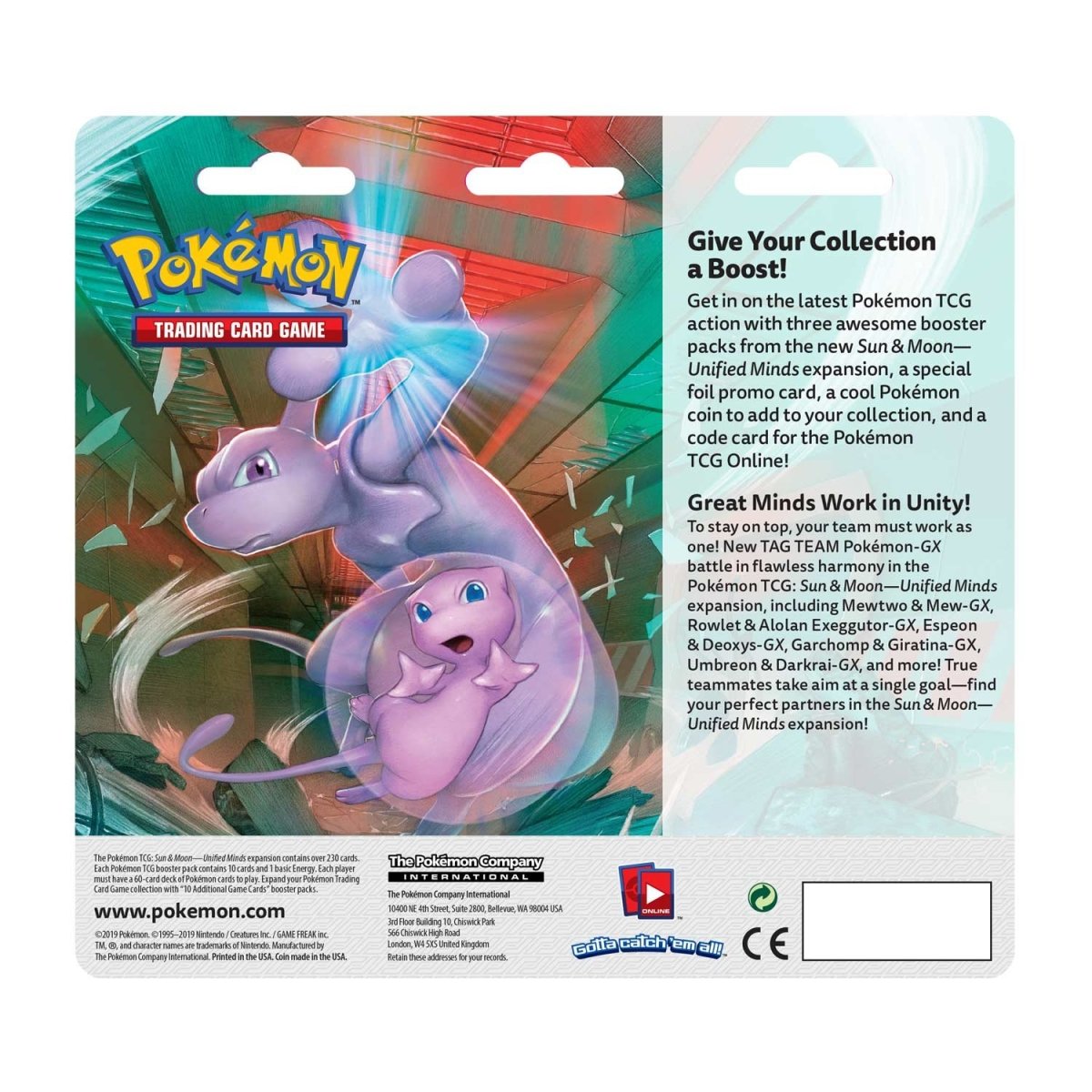 Pokemon Unified Minds - 3-Pack Blister