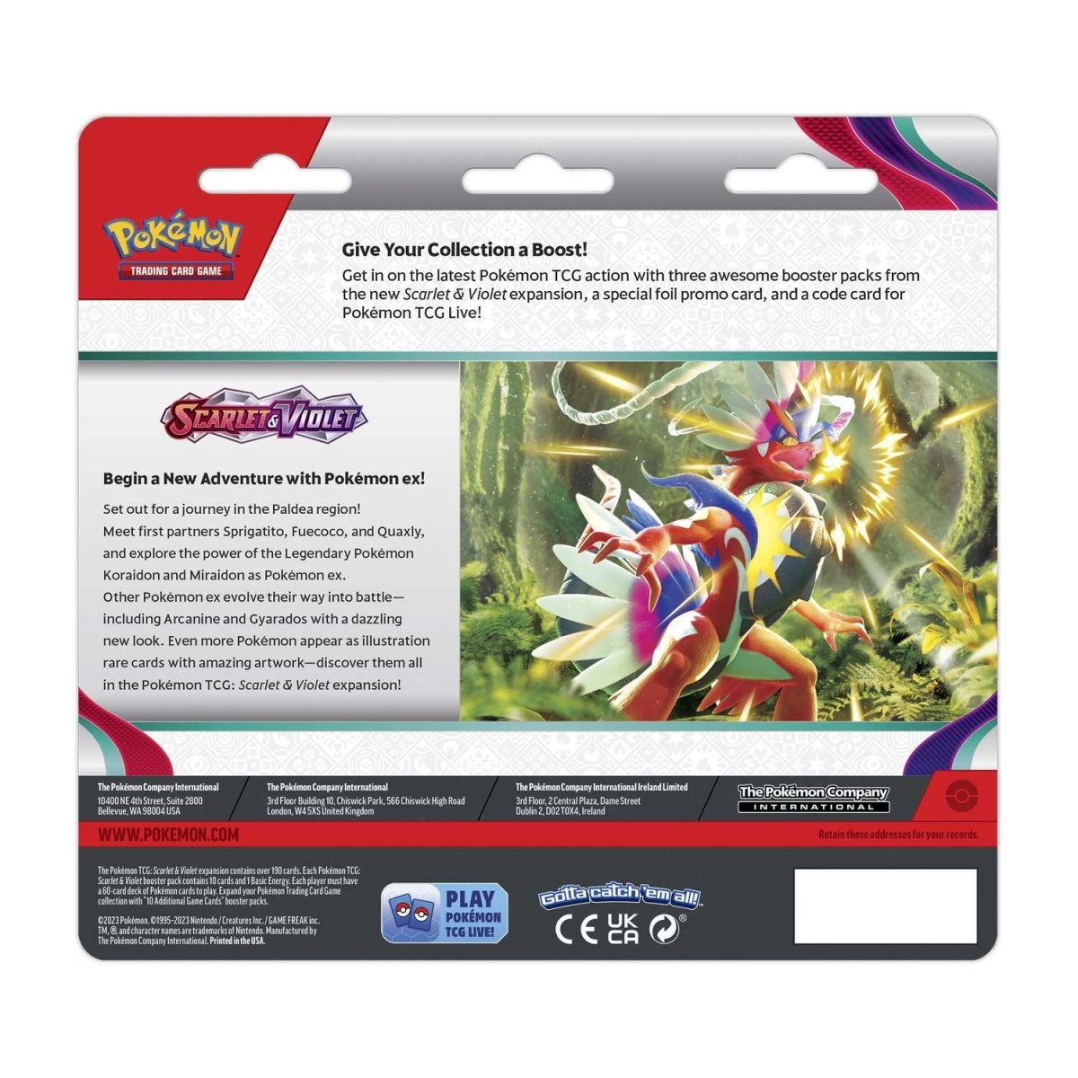 Pokemon Scarlet & Violet Base - 3-Pack Blister