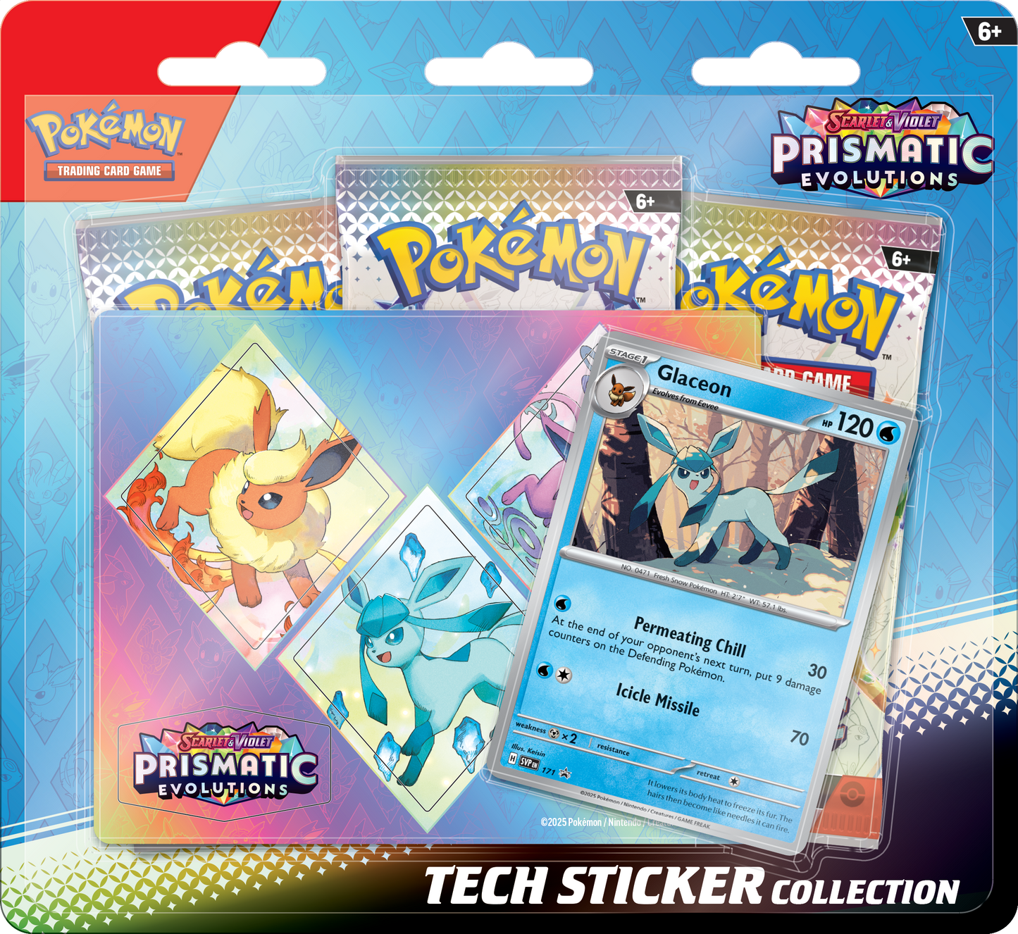 Pokemon Prismatic Evolutions - Tech Sticker Collection