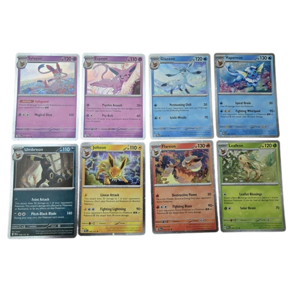 Pokemon Prismatic Evolutions Promo - Reverse Cosmo Holo Set of 8