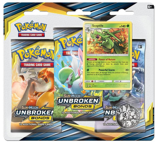 Pokemon Unbroken Bonds - 3-Pack Blister (Sceptile)