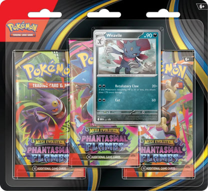 Pokemon Mega Evolution : Phantasmal Flames - 3-Pack Blister (Pre-Order)