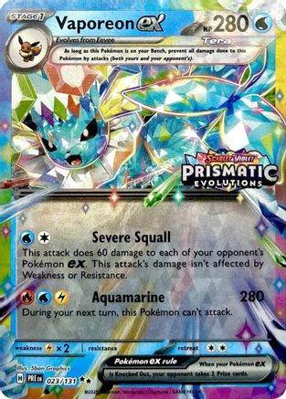 Vaporeon ex - 023/131 - Promo (Prismatic Evolutions Stamped)