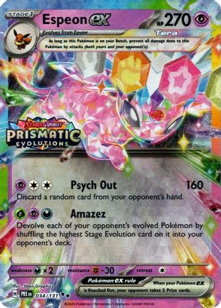 Espeon ex - 034/131 - Promo (Prismatic Evolutions Stamped)