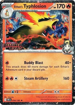 Ethan's Typhlosion (Destined Rivals Stamped Promo) (34/182) Holofoil [SV10: Destined Rivals]