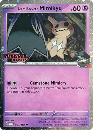 Team Rocket's Mimikyu (Destined Rivals Stamped Promo) (087/182) Holofoil [SV10: Destined Rivals]