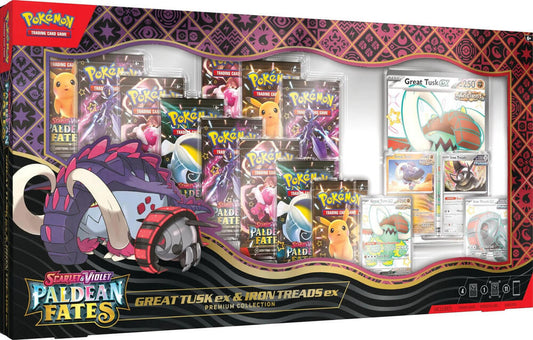 Pokemon Great Tusk Ex & Iron Treads Ex - Premium Collection Box