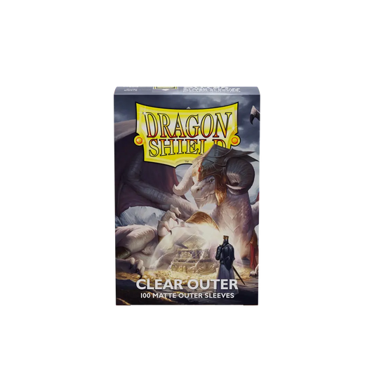 Dragon Shield: Standard Size 100ct Outer Sleeves - Perfect Fit (Clear) Matte