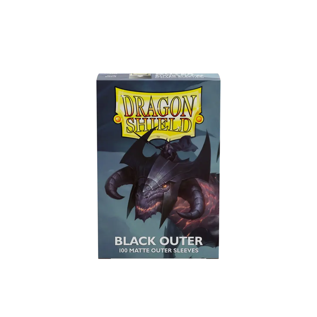 Dragon Shield: Standard Size 100ct Outer Sleeves - Perfect Fit (Black) Matte