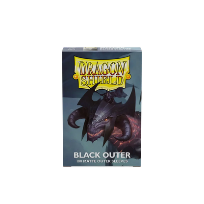 Dragon Shield: Standard Size 100ct Outer Sleeves - Perfect Fit (Black) Matte