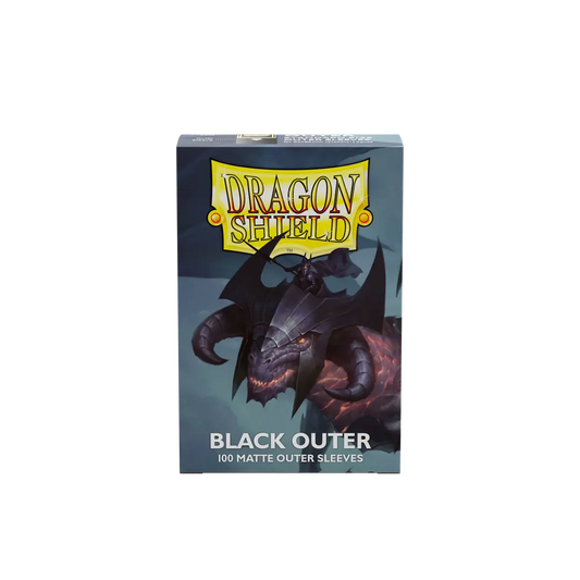 Dragon Shield: Standard Size 100ct Outer Sleeves - Perfect Fit (Black) Matte