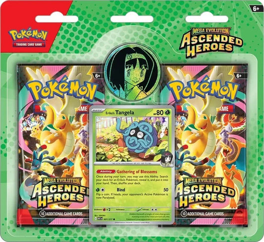 Pokemon Ascended Heroes - 2 Pack Blister - Erika's Tangela (Pre-Order) WAVE 1 - Jan 30