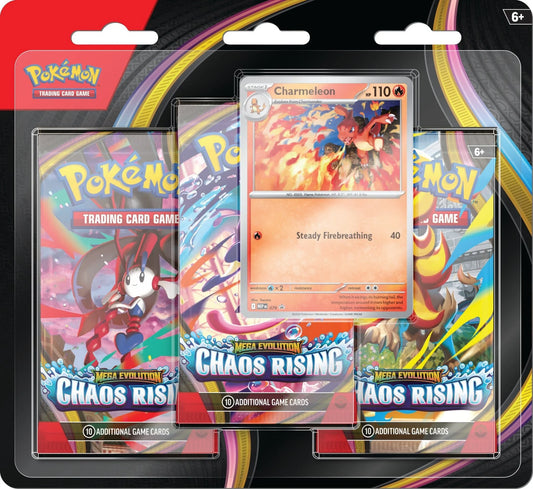 Pokemon Chaos Rising - 3-Pack Blister (Charmeleon) (Pre-Order) - May 22nd