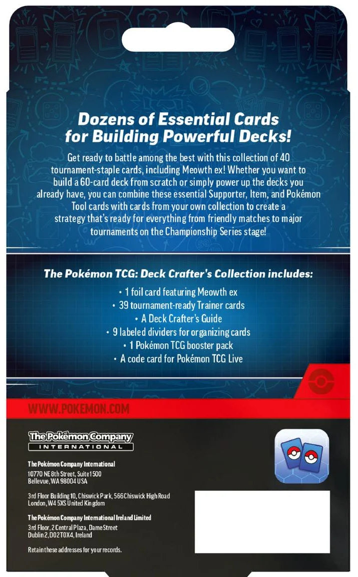Pokemon Deck Crafter's Collection - Meowth ex (Pre-Order Oct 23)