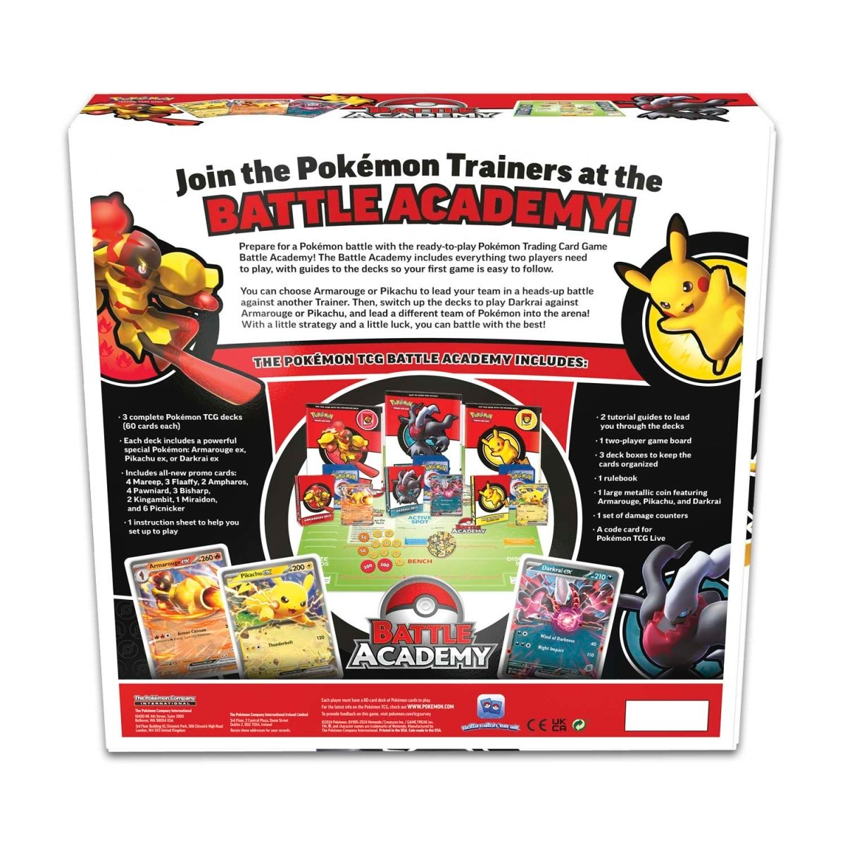 Pokemon Battle Academy 2024 (Armarouge ex, Pikachu ex & Darkrai ex)