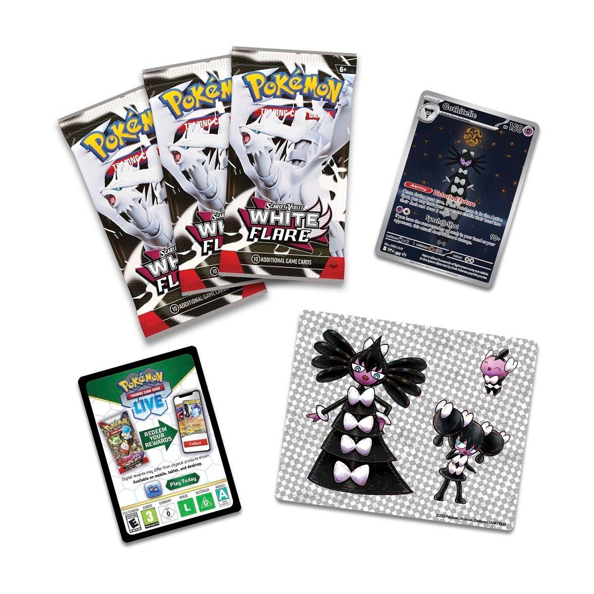 Pokemon White Flare - Tech Sticker Collection