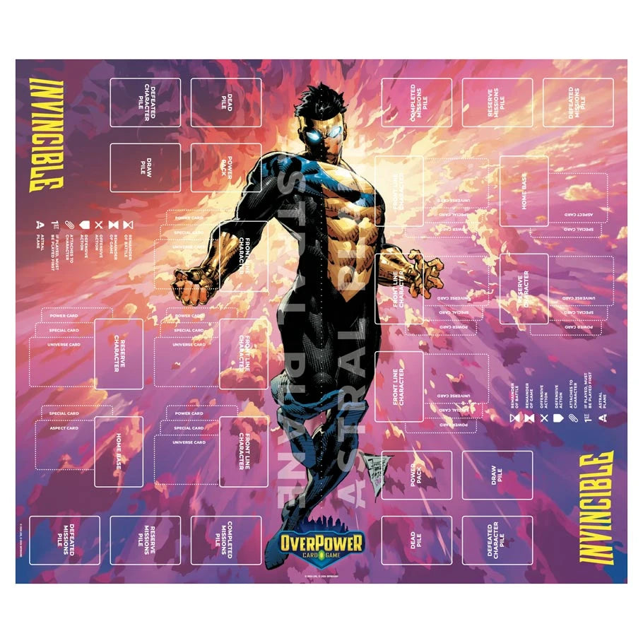 Overpower CCG: Skybound - Two-Player Premium Playmat (Invincible: Lean-To-Play) (Pre-Order) - August 15