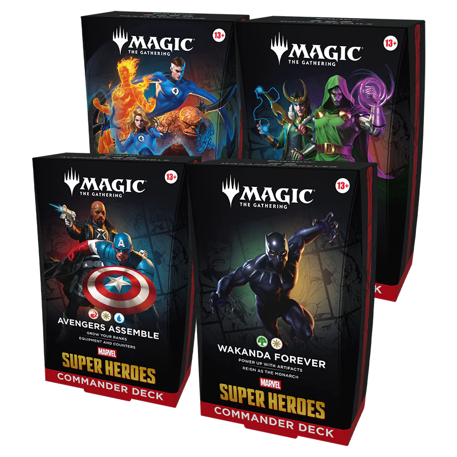 Magic the Gathering Universes Beyond: Marvel Super Heroes - Commander Deck (Set of 4) (Pre-Order) - June 26