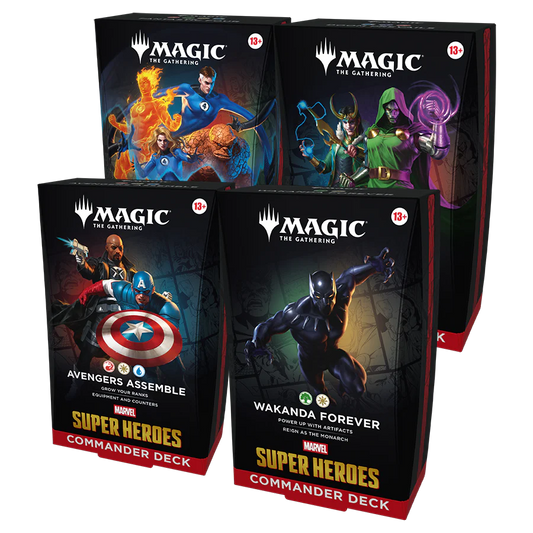 Magic the Gathering Universes Beyond: Marvel Super Heroes - Commander Deck (Set of 4) (Pre-Order) - June 26