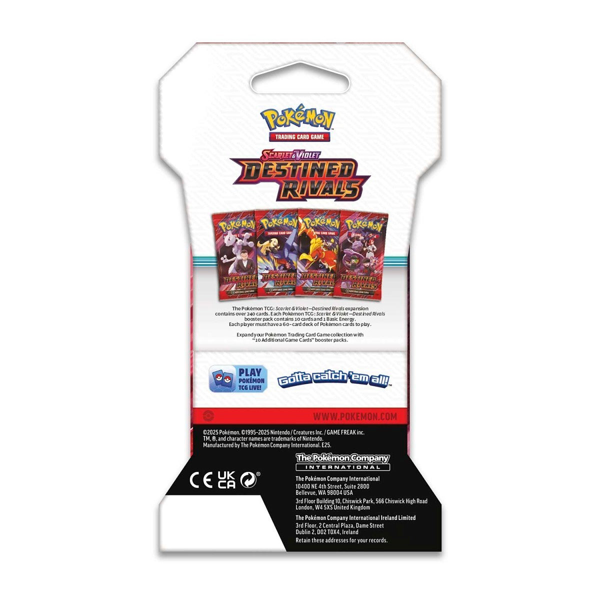 Pokemon Destined Rivals - Sleeved Booster Pack (Random Artwork)