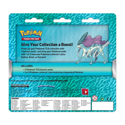 Pokemon - 3-Pack Blister & Suicune Collector's Pin