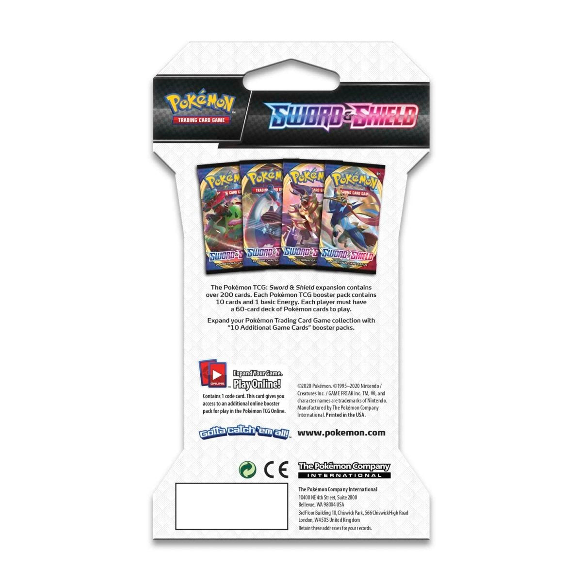 Pokemon Sword & Shield Base - Sleeved Booster Pack (Random Artwork)