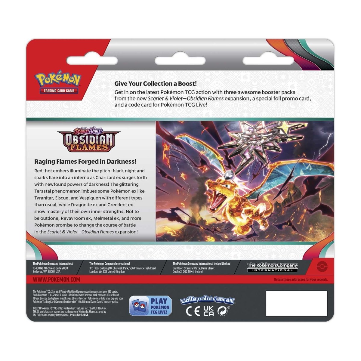 Pokemon Obsidian Flames - 3-Pack Blister