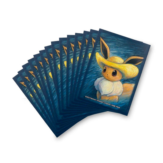 Pokémon Center × Van Gogh Museum: Eevee Inspired by Self-Portrait with Straw Hat Card Sleeves (65 Sleeves)