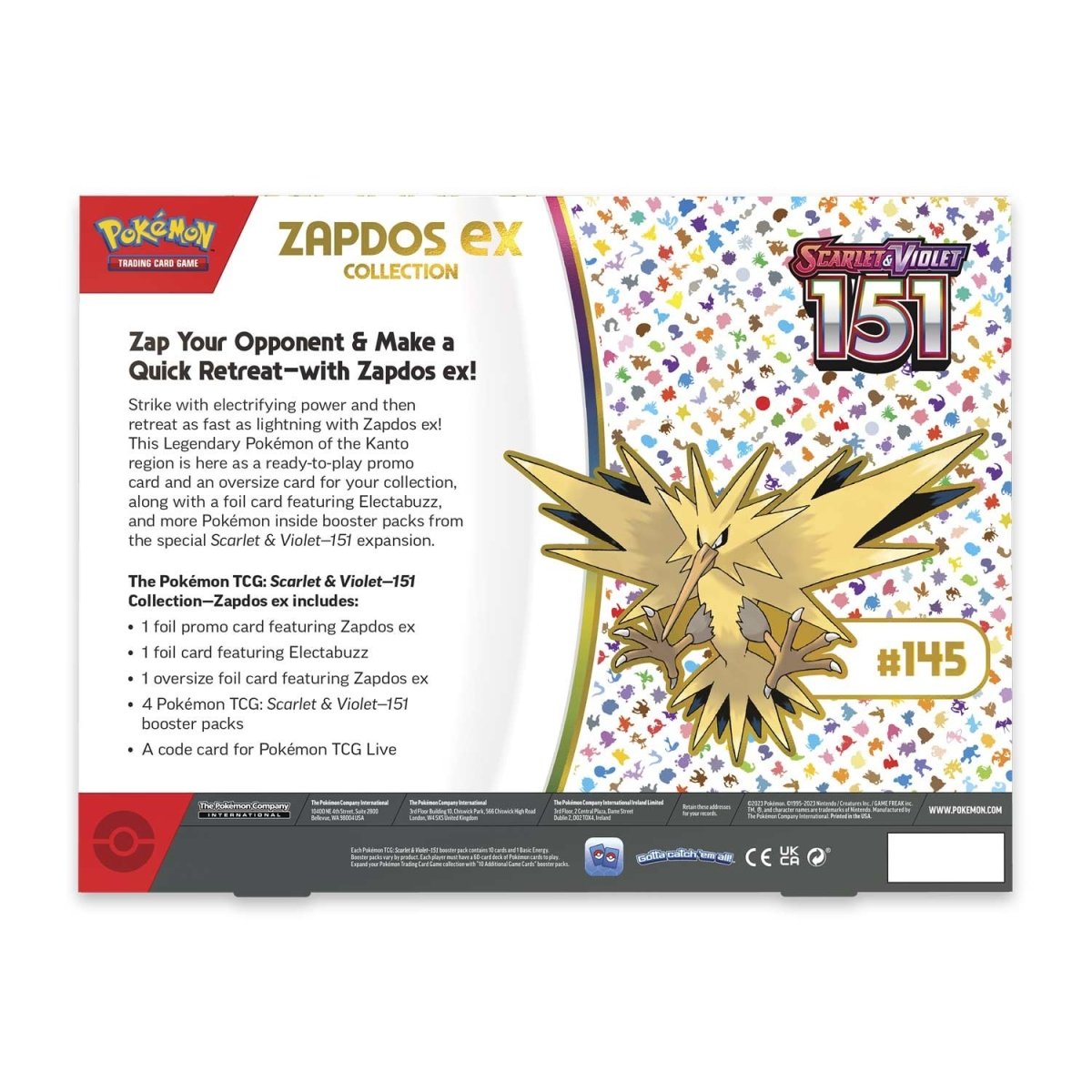 Pokemon 151 - Zapdos ex Box