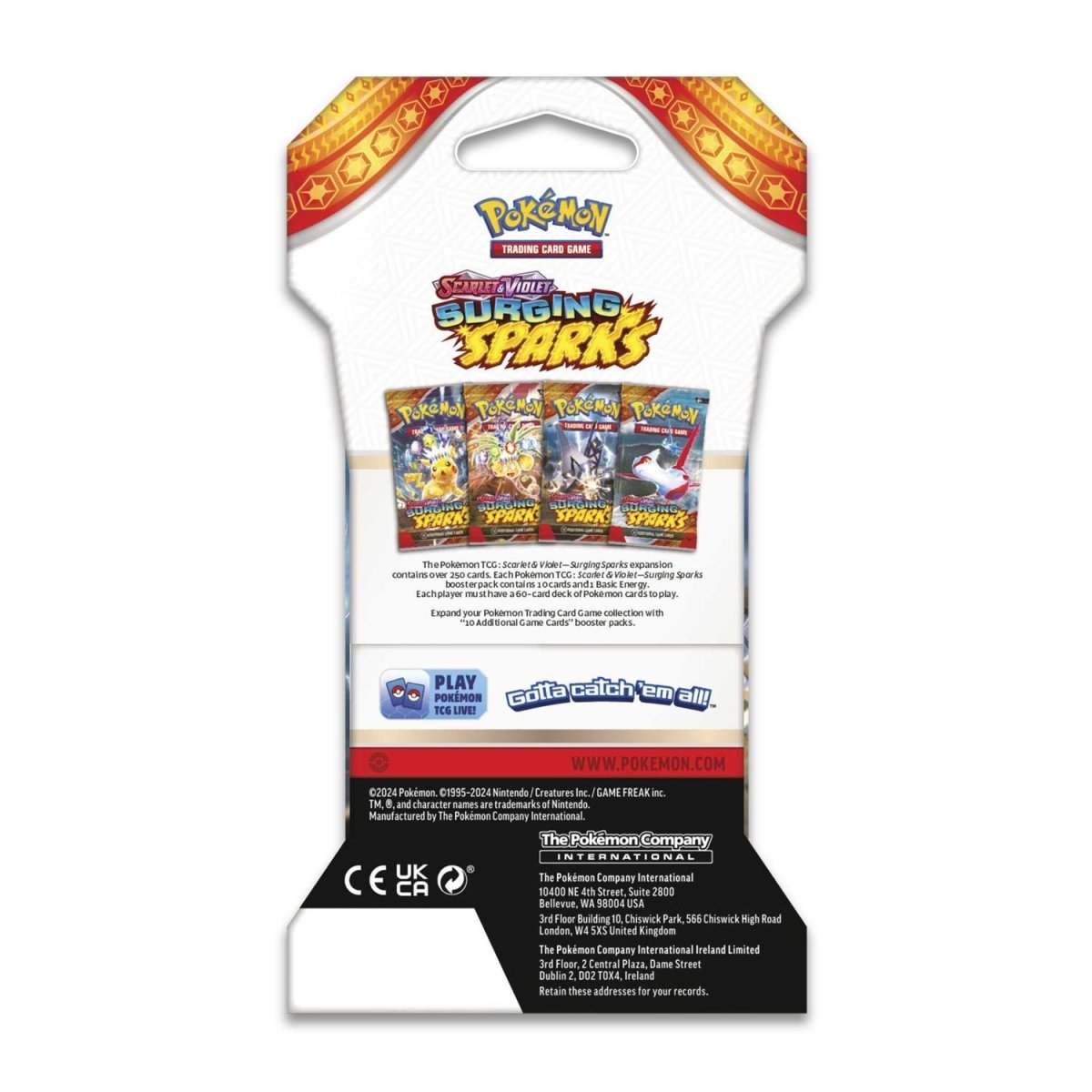 Pokemon Surging Sparks - Sleeved Booster Pack (Random Artwork)