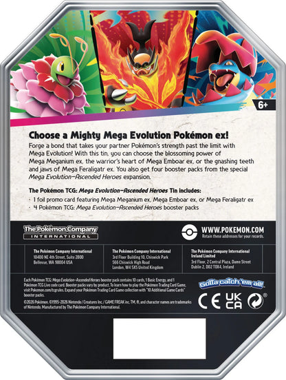 Pokemon Ascended Heroes - Tin (Mega Meganium ex) (Pre-Order) - August 28
