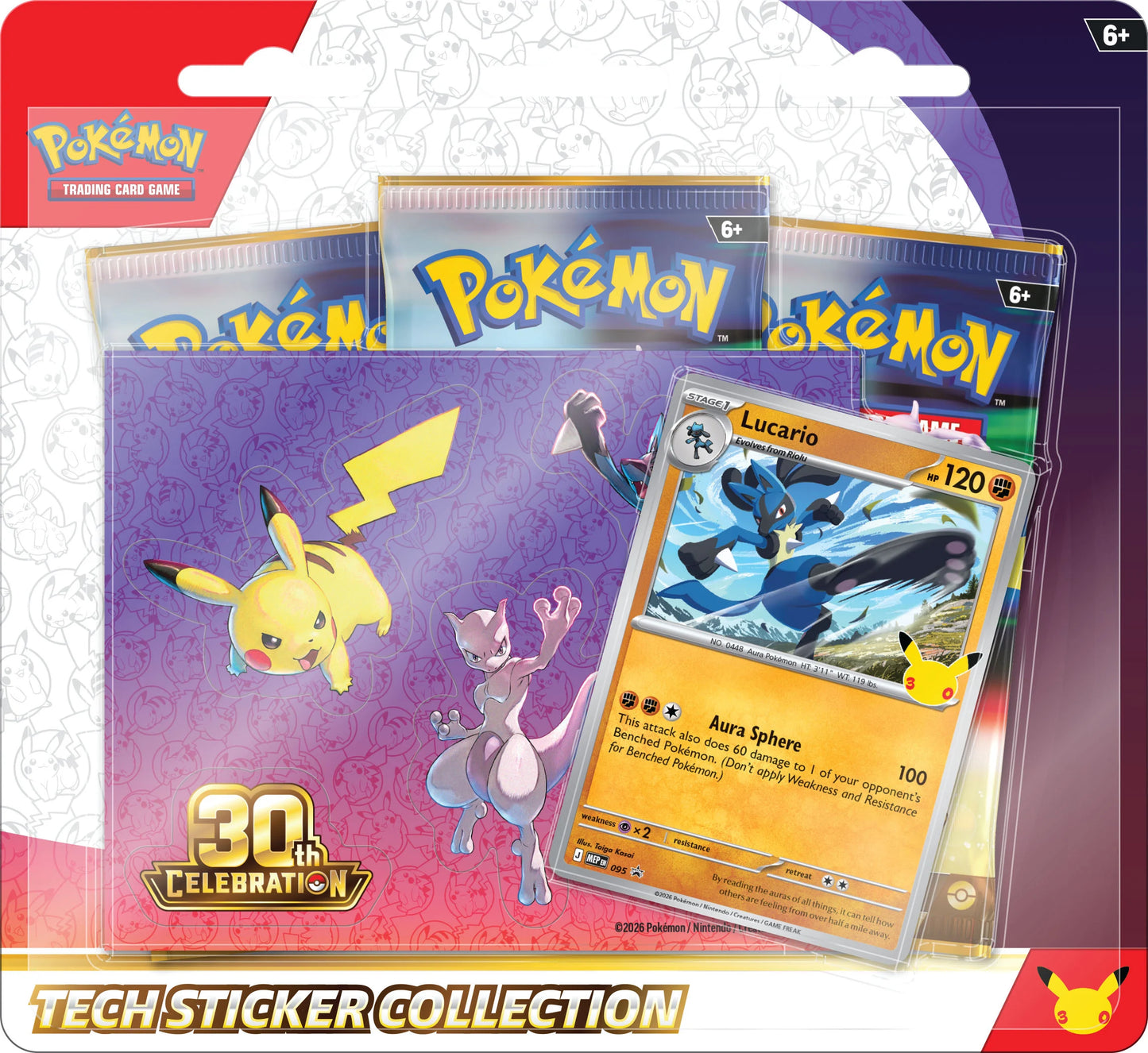 Pokemon 30th Celebration - Tech Sticker Collection (Lucario) (Pre-Order) - Sept 16