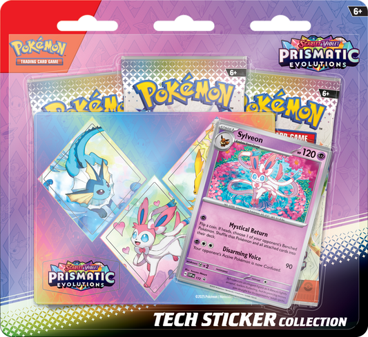 Pokemon Prismatic Evolutions - Tech Sticker Collection
