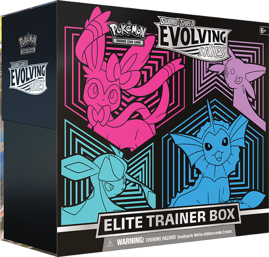 Pokemon Evolving Skies - Elite Trainer Box (Vaporeon, Espeon, Glaceon, and Sylveon)