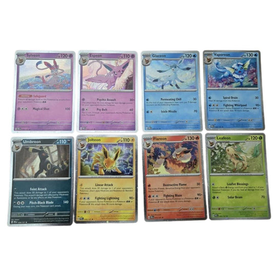 Pokemon Prismatic Evolutions Promo - Reverse Cosmo Holo Set of 8