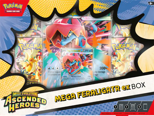 Pokemon Ascended Heroes - ex Collection Box - Mega Feraligatr ex Box (Pre-Order) WAVE 1 - April 24