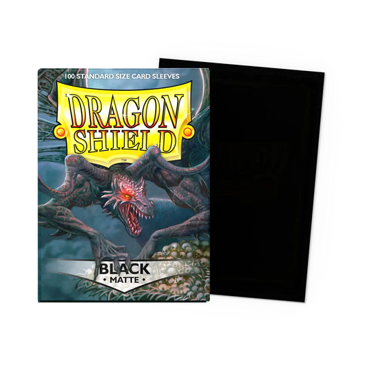 Dragon Shield: Standard 100ct Sleeves - Black (Matte)