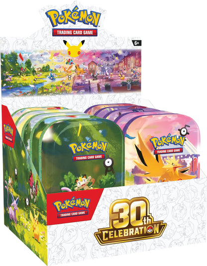 Pokemon 30th Celebration - Mini Tin Display (Day & Night) (Pre-Order) - Oct 2