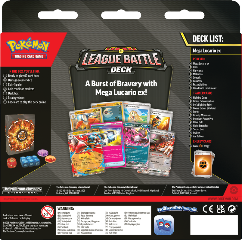 Pokemon League Battle Deck - Mega Lucario ex (Pre Order)