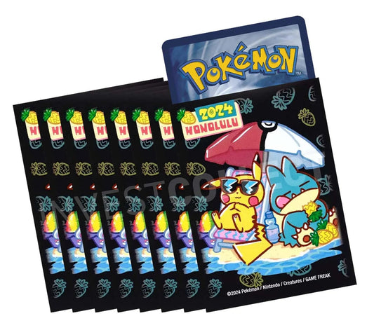 Pokemon World Championships 2024 Honolulu Pikachu & Munchlax - Card Sleeves (65 Sleeves)